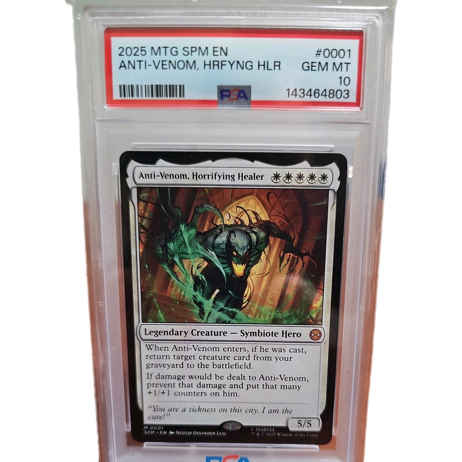 MTG Anti-Venom, Horrifying Healer Extended  Non-Foil Marvel's Spider-Man CGC 10