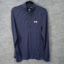 Under Armour Purple Fitted Athletic Lightweight Half Zip Long Sleeve Sweater Top