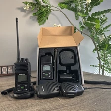 Samcom Professional Long Range Radio Walkie Talkies W/Two waterproof Speaker Mic