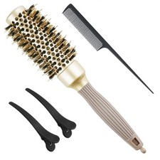 Round Brush for Blow Drying, Hair with 1.3 Inch Pack of 1 , Gold
