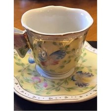 Vintage Tea Set Butterfly Cups and Saucers  Complete Set  Victorian Garden