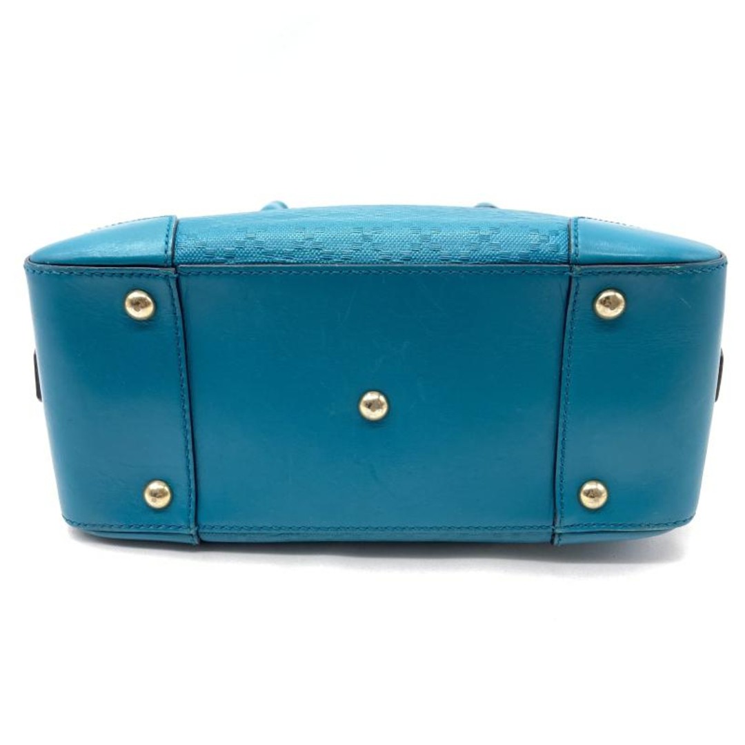 GUCCI Bright Diamante Handbag Blue Used 354224 520981 Ladies Leather Bag thumbnail 3