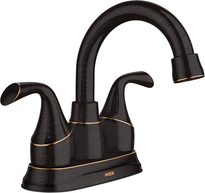 Moen Idora Mediterranean Bronze Two-Handle Centerset Bathroom Sink Faucet with D