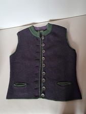 Astrifa Strickweste 38 40 Merinowolle Tracht dunkle Beere, tanne, Göss Manufaktu