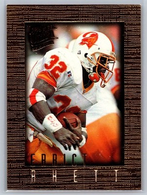 1996 Fleer/Skybox #98 Errict Rhett Gold Border Ultra Sensations Tampa Bay Bucs