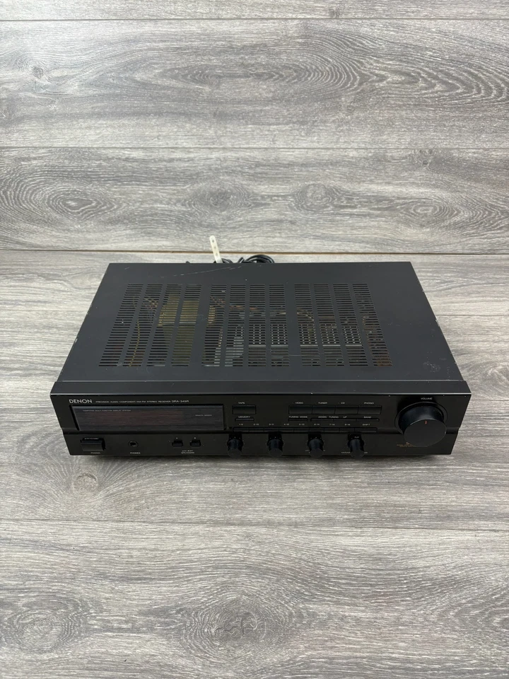 Denon DRA-345R Receiver Amplifier: Phono/Tape/Radio/AUX Tested! - Image 2 of 4