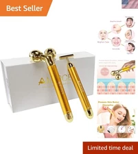 Waterproof 3D Electric Facial Roller and T Shape Massager - Skin Renewal Kit