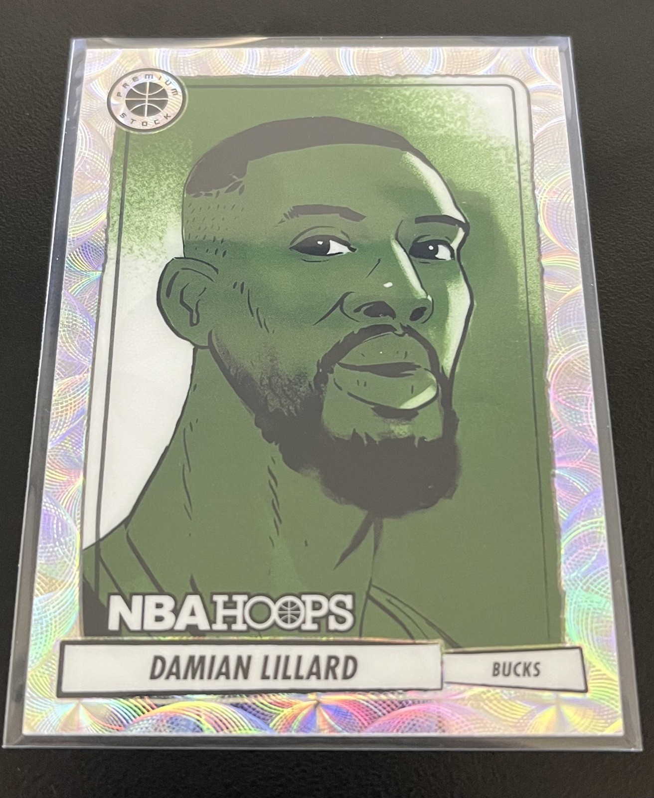 2023-24 Hoops Premium Stock Damian Lillard Presentations SSP Case Hit Prizm