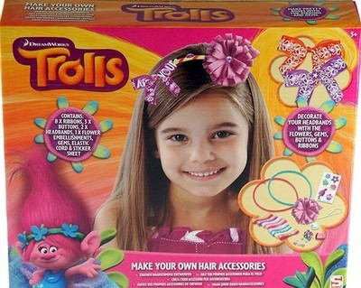 Trolle machen Ihr eigenes Haarschmuck-Set von DreamWorks. Nagelneu! Alter 5+