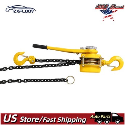 1.5 Ton 3300LBS Lever Chain Hoist 10FT Come Along Ratchet Block Lift Puller