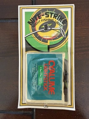 4 packs-Vintage Nite Strike Night Fishing Light  Glow Stick Rod Tip Clip NOS USA