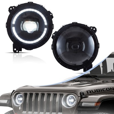 VLAND Scheinwerfer für Jeep Wrangler JL 2018-2024 LED rechts+links Blue DRL Pair
