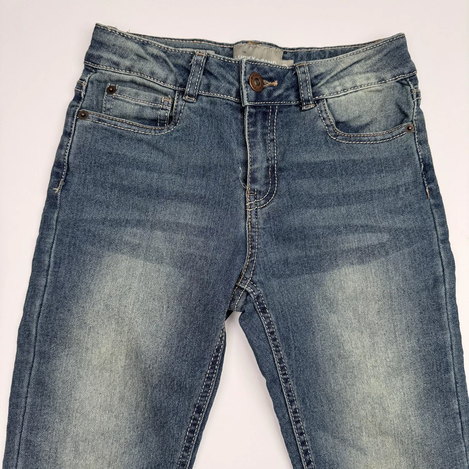 Jeans Lucky Brand Niñas 8 (22x22) Azul Zoe Ajustados Elastizados Cinco Bolsillos Lavado Medio Foto 2 de 4