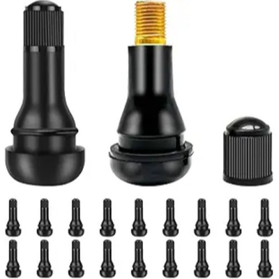 #ad 20PCS Tubeless Valve Stem Rubber Snap Valve Stem Black Standard Length Replaceme $18.99