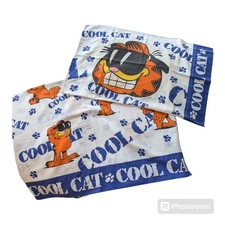 GARFIELD Vintage Sheet Set Pillowcase  Twin Flat Sheet COOL CAT Vintage 1978