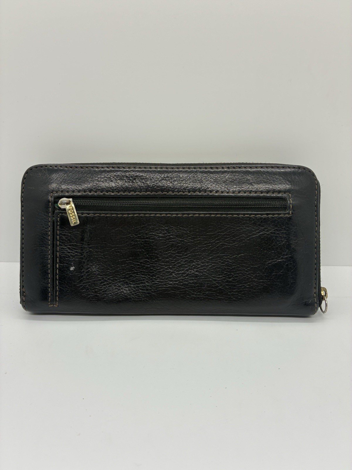 Fossil Multifunction Black Teal Interior Leather … - image 1