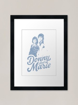Retro Donny And Marie Osmond Framed Framed Wall Art Poster Canvas Print Picture