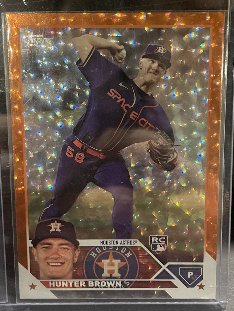 2023 Topps Series 1 Orange Foil Rookie Hunter Brown #111 /299 Houston Astros