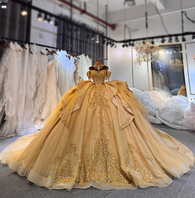 Luxury Yellow Quinceanera Dresses Court Train Lace Appliques Sweet 15 16 Ball | eBay Luxury Yellow Quinceanera Dresses Court Train Lace Appliques Sweet 15 16 Ball | eBay
