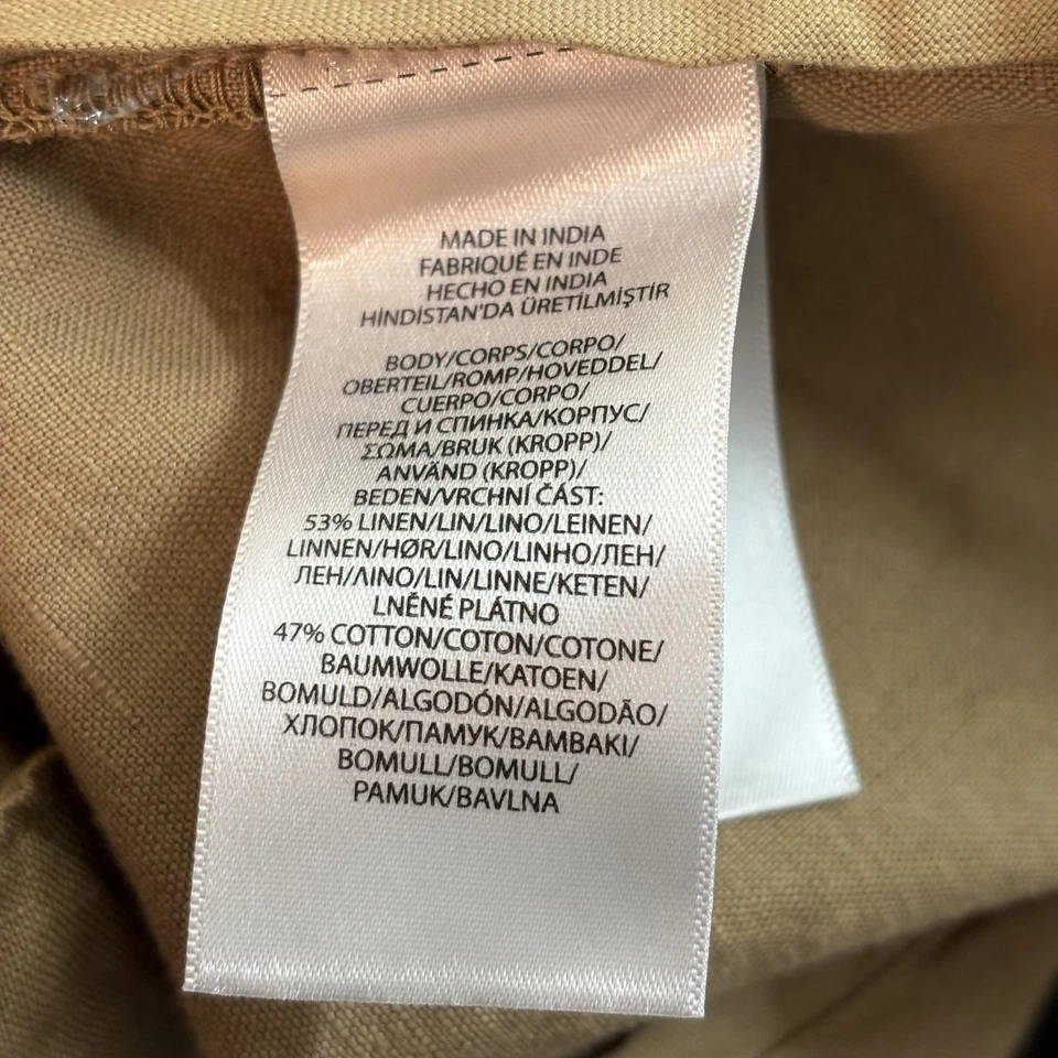 Pantalones Cortos Polo Ralph Lauren Lino Para Hombres 52B Beige Calce Clásico Algodón Lujo Nuevas Etiquetas Foto 3 de 4