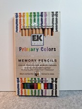 EK Success Primary Colors 12 Memory Pencils for Scrapbooking New Extreme Quality