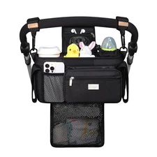 TOPDesign Universal Baby Stroller Organizer Caddy with Detachable Mesh Bag
