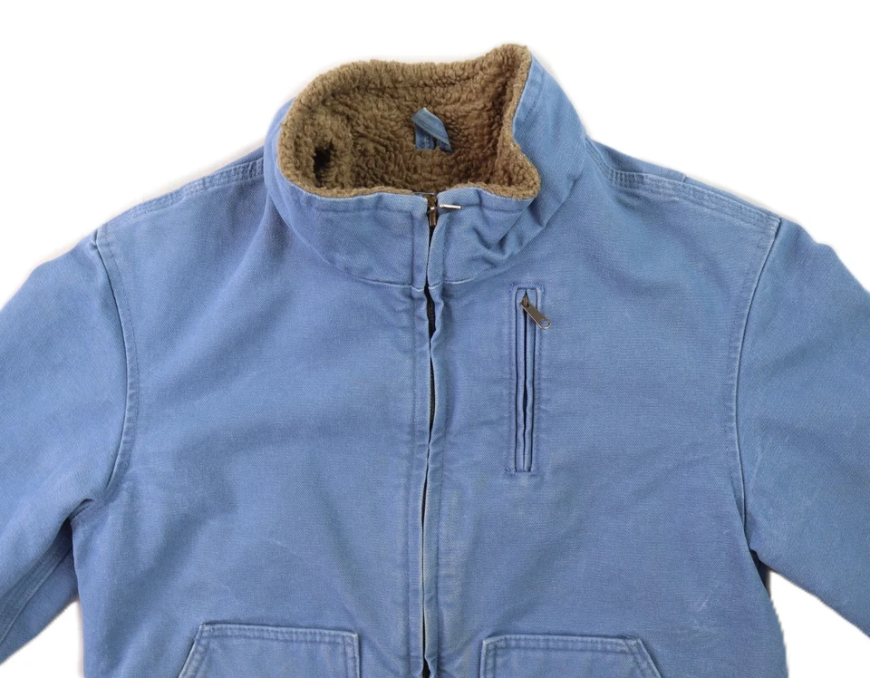 CARHARTT WJ022 США женщин средний синий каньон шерпа с подкладкой с капюшоном Куртка Пальто - Изображение 2 из 4