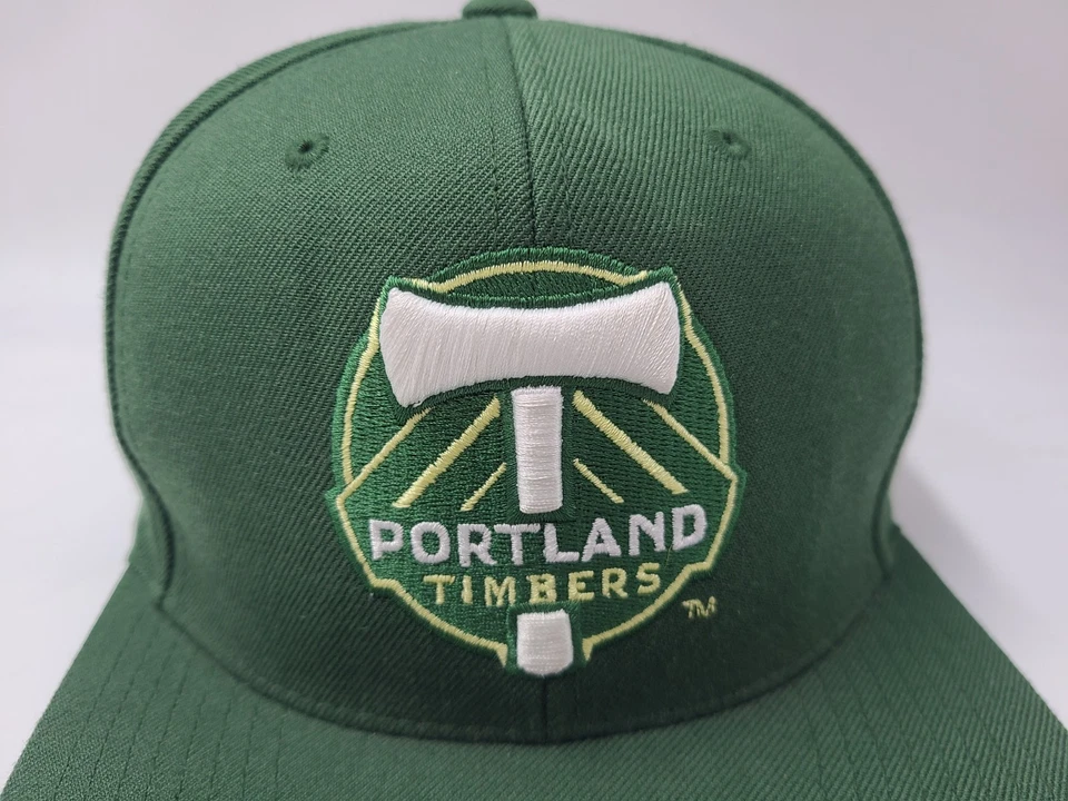 Portland Timbers Mitchell & Ness Snapback Hat Cap Wool Blend MLS Soccer Green - Image 4 of 4
