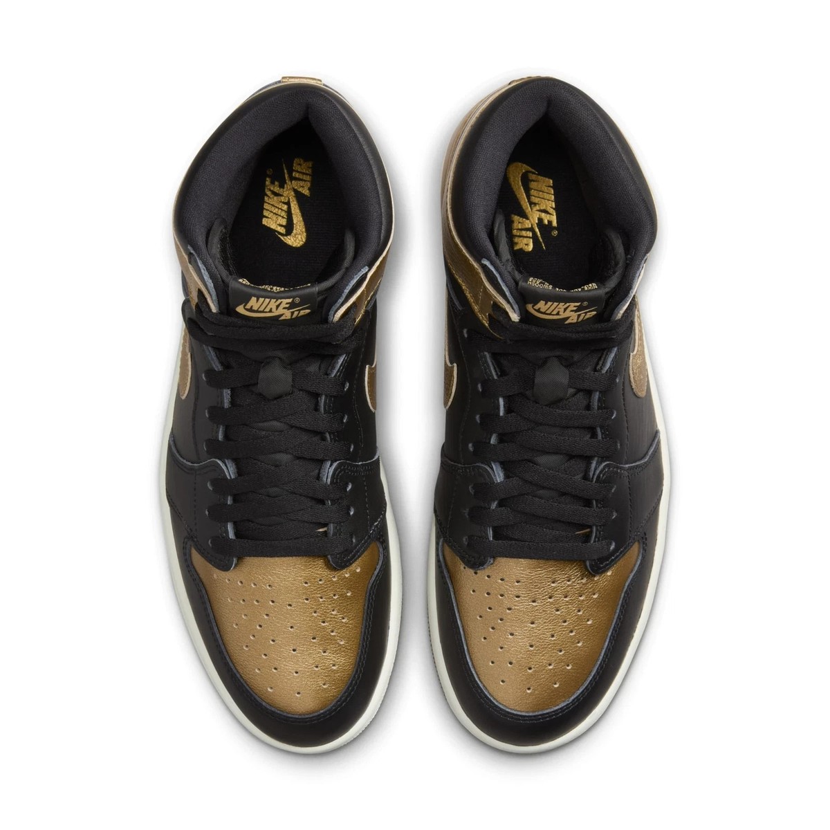 Size 11.5 - Air Jordan 1 Retro OG High Black Gold for sale online