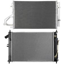Aluminum Radiator & AC Condenser Cooling Kit For 2014 Hyundai Elantra Coupe