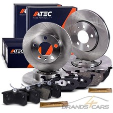 ATEC BREMSSCHEIBEN + BELÄGE VORNE + HINTEN FÜR AUDI A1 A3 SKODA FABIA OCTAVIA