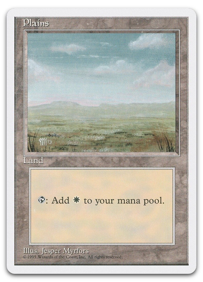 Plains (C) #186 (NM) Fourth Edition 4ED Magic MTG