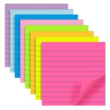 8 Pads Lined Sticky Notes 4x4 in Post 8 Colors Self Sticky Notes Pad Its Brig...