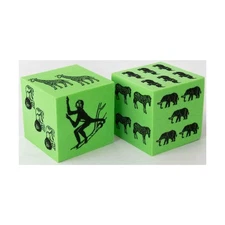 Koplow Foam Dice d6 50mm Green Animal Dice (2) New