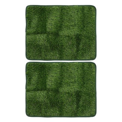2 Pcs Simulierte Rasentoilette Kunstrasen Für Haustiere Haustier-trainingsmatte