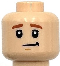 Lego New Light Nougat Minifigure Head Smile Smirk Face Piece