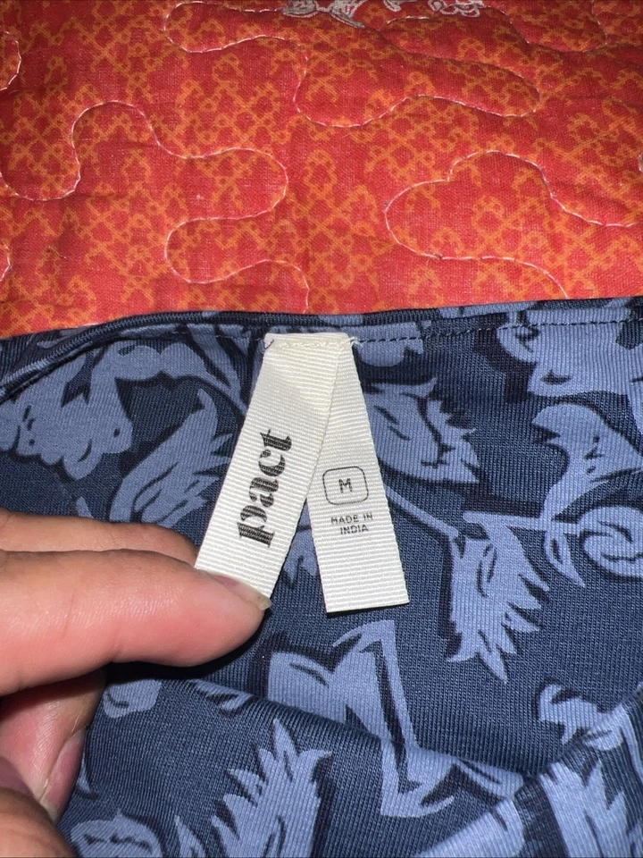 Vestido para mujer Pact calce medio y acampanado con corbata batik vine azul marino francés Foto 4 de 4