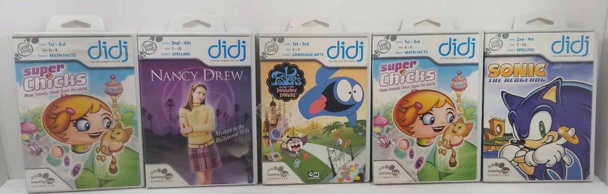 5 Didj LeapFrog Learning Games SONIC Fosters Home NANCY DREW Super