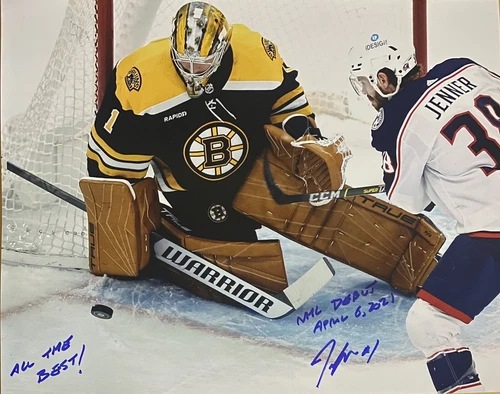 Jeremy Swayman Signed 8x10 Photo! BOSTON BRUINS GOALIE ! “NHL DEBUT” W/COA