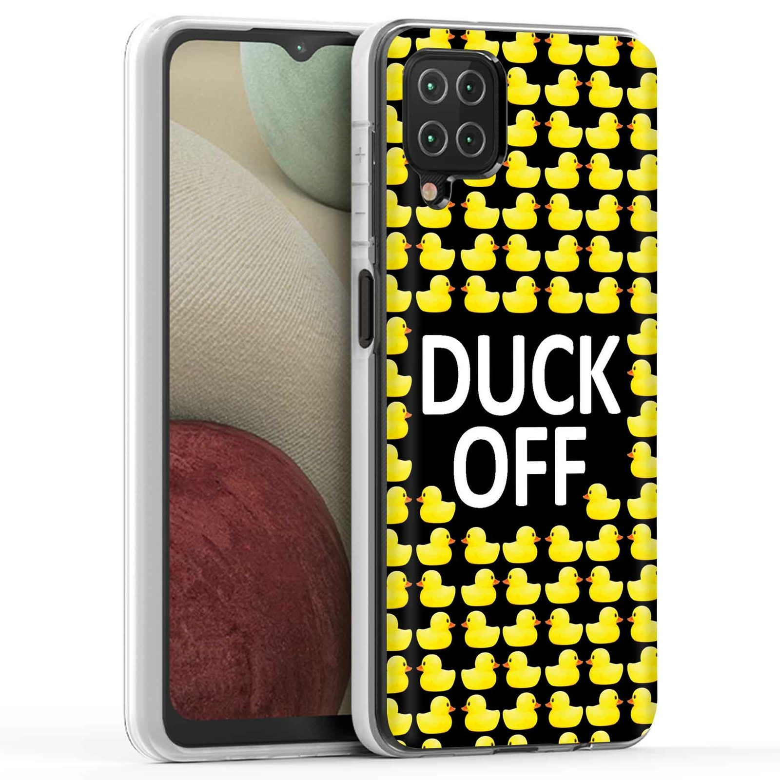 Duck Off Print Phone Case for Samsung Galaxy A12 - USA Design-image