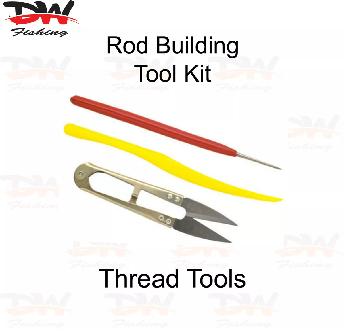Rod Building Tool Kit, 3 Pce Kit Thread Clippers, Burnishing Tool & Thread  Pick