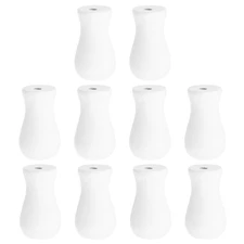 Cord Knobs, White Wooden Cord Tassel Drops Pull End for Window, 1.3x0.7" 10Pcs