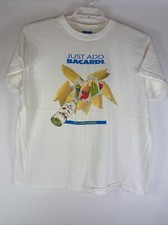 1993 Bacardi Superior Rum Advertising T-Shirt Single Stitch Make Waves Spots