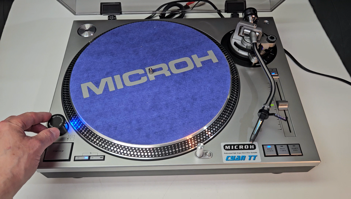Microh Cyan TT TD-42-B DJ Turntable Direct Drive High Torque