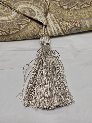 Waverly Cashmere Pearl Ascot Valance 52"Wx20"L Shades Of Brown Paisley New - Picture 3 of 5
