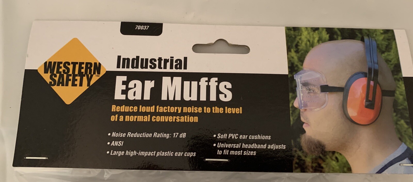 NEW Western Safety Unisex Adult Noise Reducing Industrial Ear Muffs Red