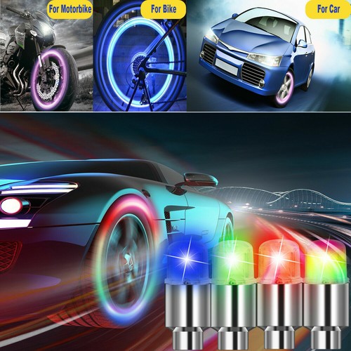 4PCS Car Auto Wheel Tire Tyre Air Valve Stem LED Light Cap Cover