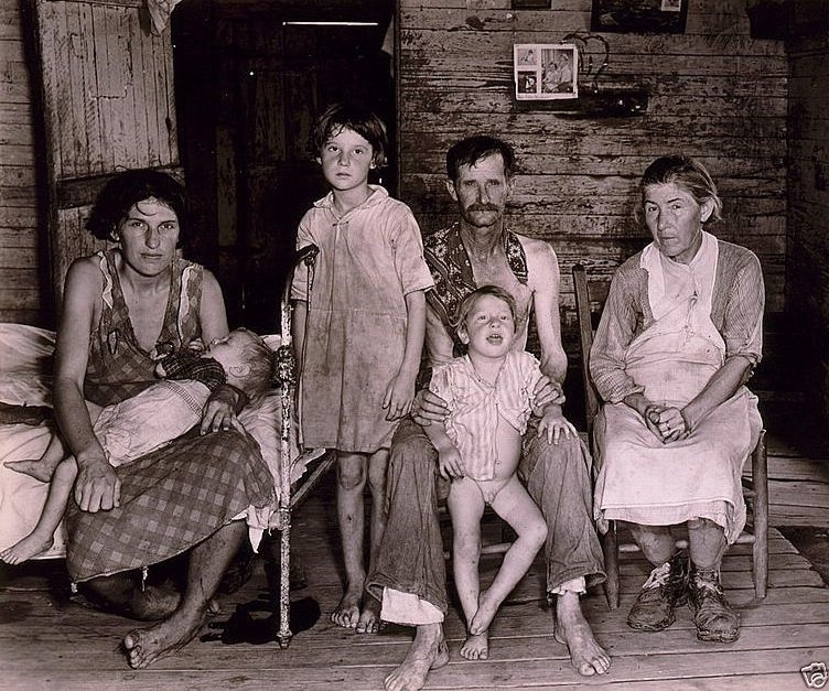 New 11x17 Photo - sharecropper and his family Hale County, Alabama 1930's