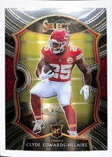 2020 Panini Select Clyde Edwards-Helaire Rookie #54 RC Kansas City Chiefs A-17