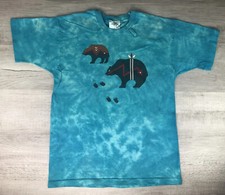 Buffalo Billie  s Wild West Art Wear Shirt Native American Bear 80s Mens L